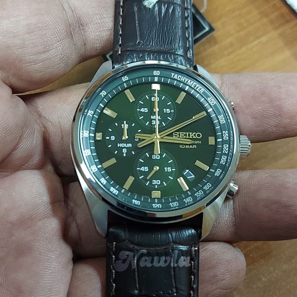 Seiko Quartz SSB385P1 Chronograph Green Dial - Jam Tangan Pria SSB385