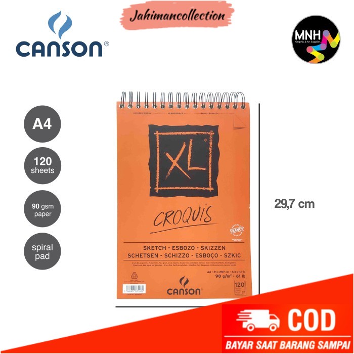 

✨ BISA COD ✨ Drawing Book Canson XL Sketch 120S 90G A3 - A5 - A4