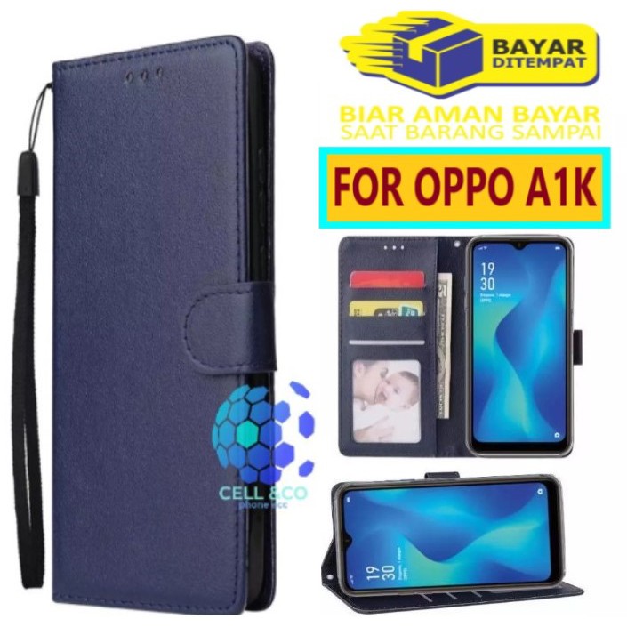 Flip cover OPPO A1K Flip case buka tutup kesing hp casing flip case leather wallet