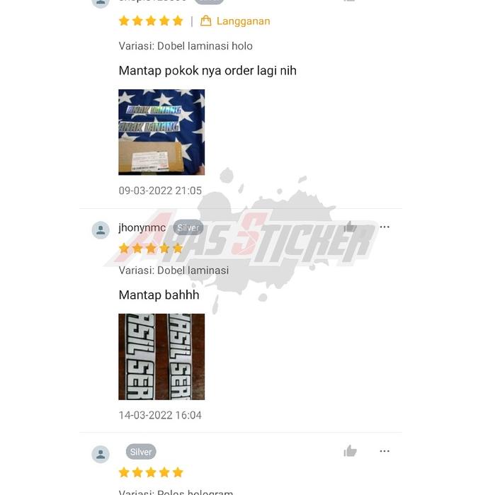 [Uga31au22ᵂ] Cutting Sticker - Stiker Tangki - Stiker Herex Hologram