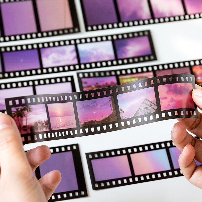 

1PCS Sticker Film Design Blue, Orange and Pink