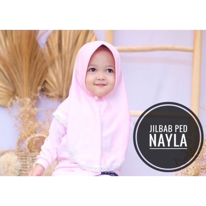 Jilbab Anak bayi  Ped Nayla Renda usia 0-3 th / Hijab baby