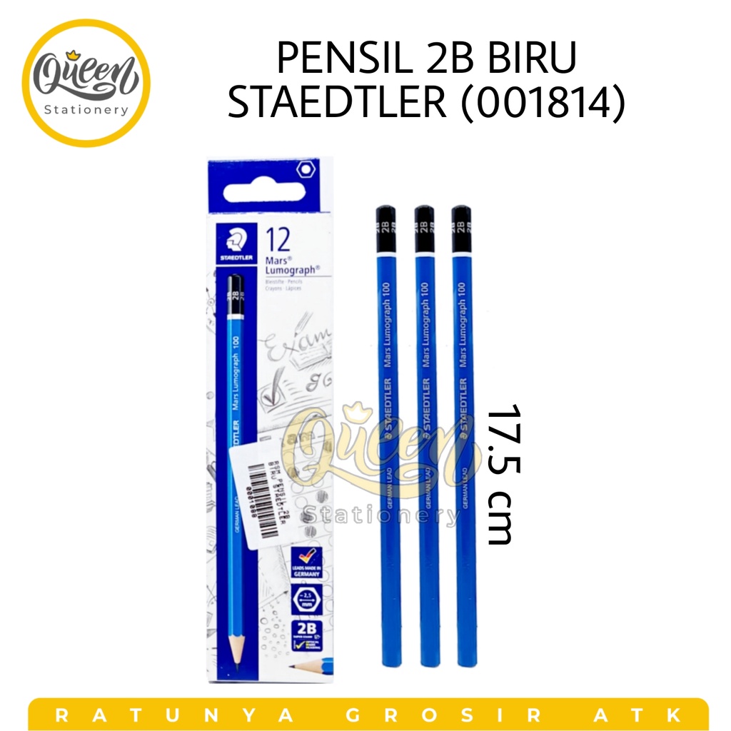 

(1 PCS) PENSIL 2B BIRU STAEDTLER (001814) / PENSIL UJIAN / PENSIL KAYU / PENSIL KOMPUTER