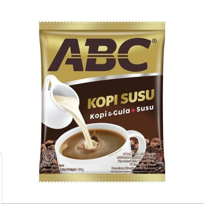 

ds011css Abc Kopi &Gula +Susu 31G Isi 10Sachet Ds20X11