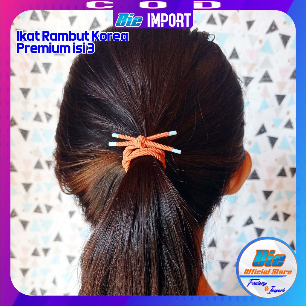 Ikat Rambut Korea Premium Tali Simpul Motif Impor Best Seller