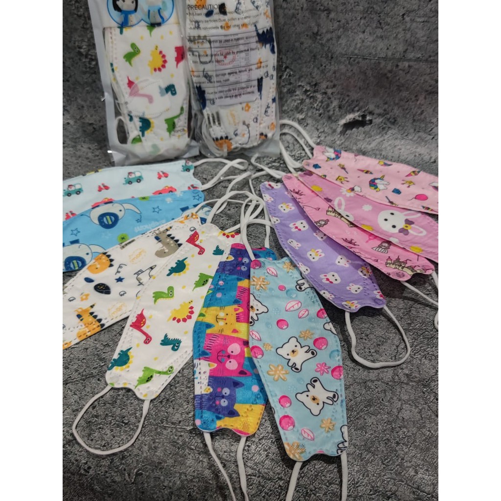 KF ANAK MOTIF  10 PC - MASKER KF94 ANAK MURAH MOTIF KIDS CHILD  BOY &amp; GIRL