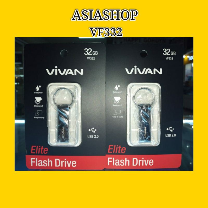 Flashdisk VIVAN VF332 32GB With Ring Design Silver