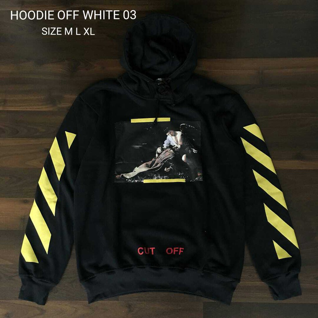 Jaket Pria / Hoodie Pria OFF White 03 Premium Black Yellow