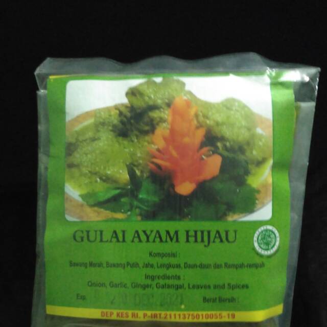 

Bumbu gulai ayam hijau khas minang