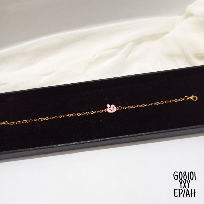 Gelang anak Yaxiya Rabbit Pink Gold G08101