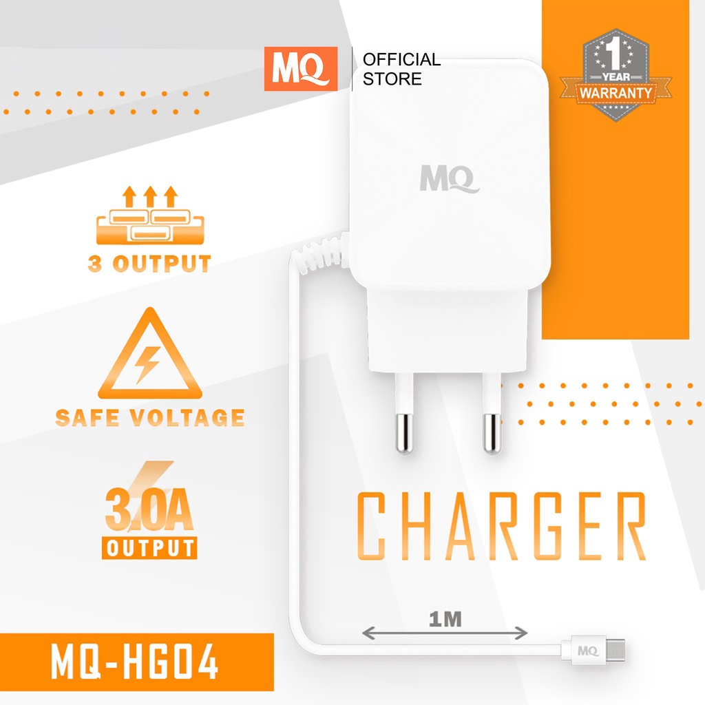 MQ Charger Fast Charging Kabel Micro Original Casan Quick Charge HG04 - Garansi 1 Tahun