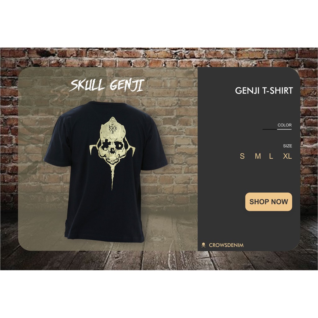 V Neck  Crows Zero Genji Skull