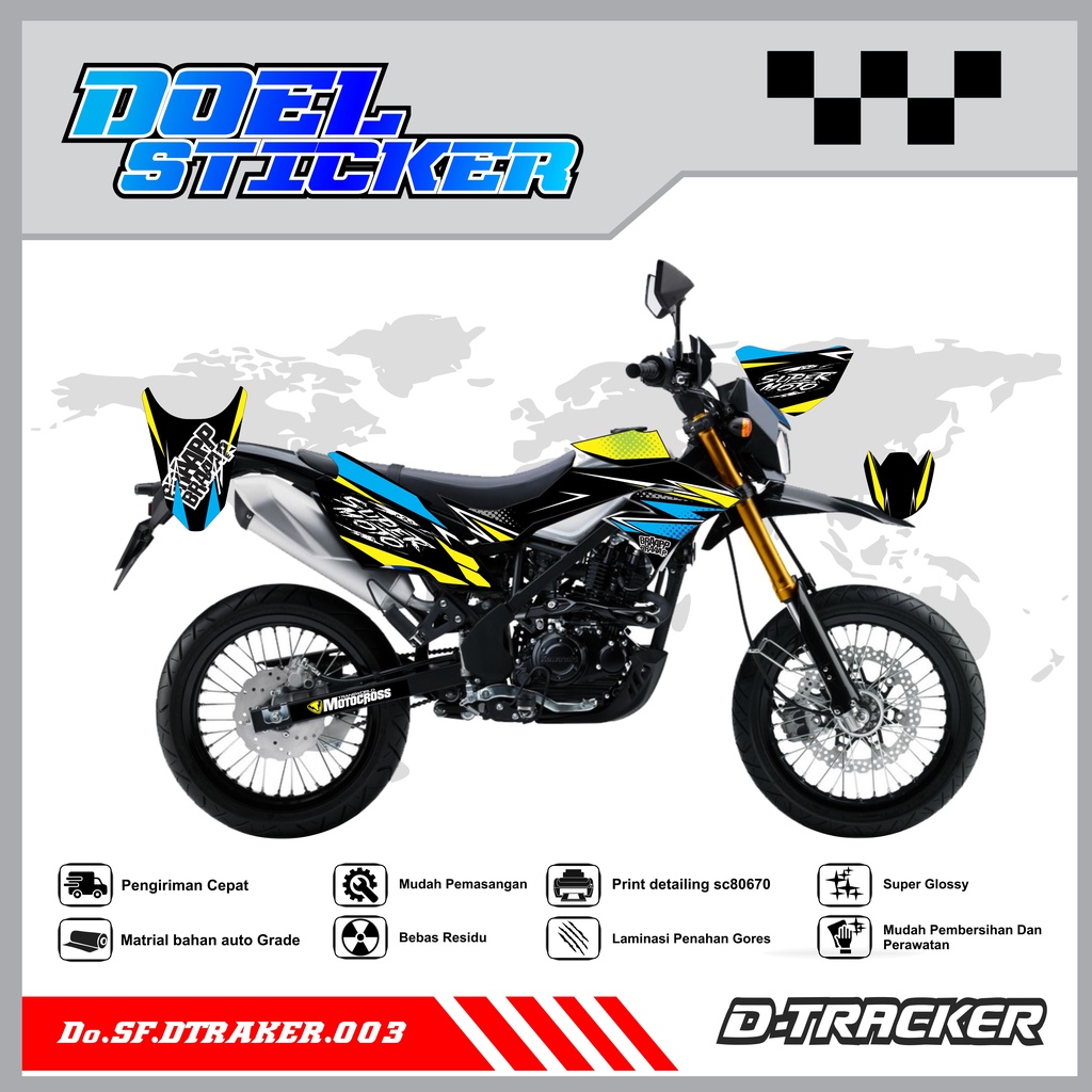 Sticker Striping Semifull CRF 150L List Variasi Hologram Pelangi,Crome Doel  003