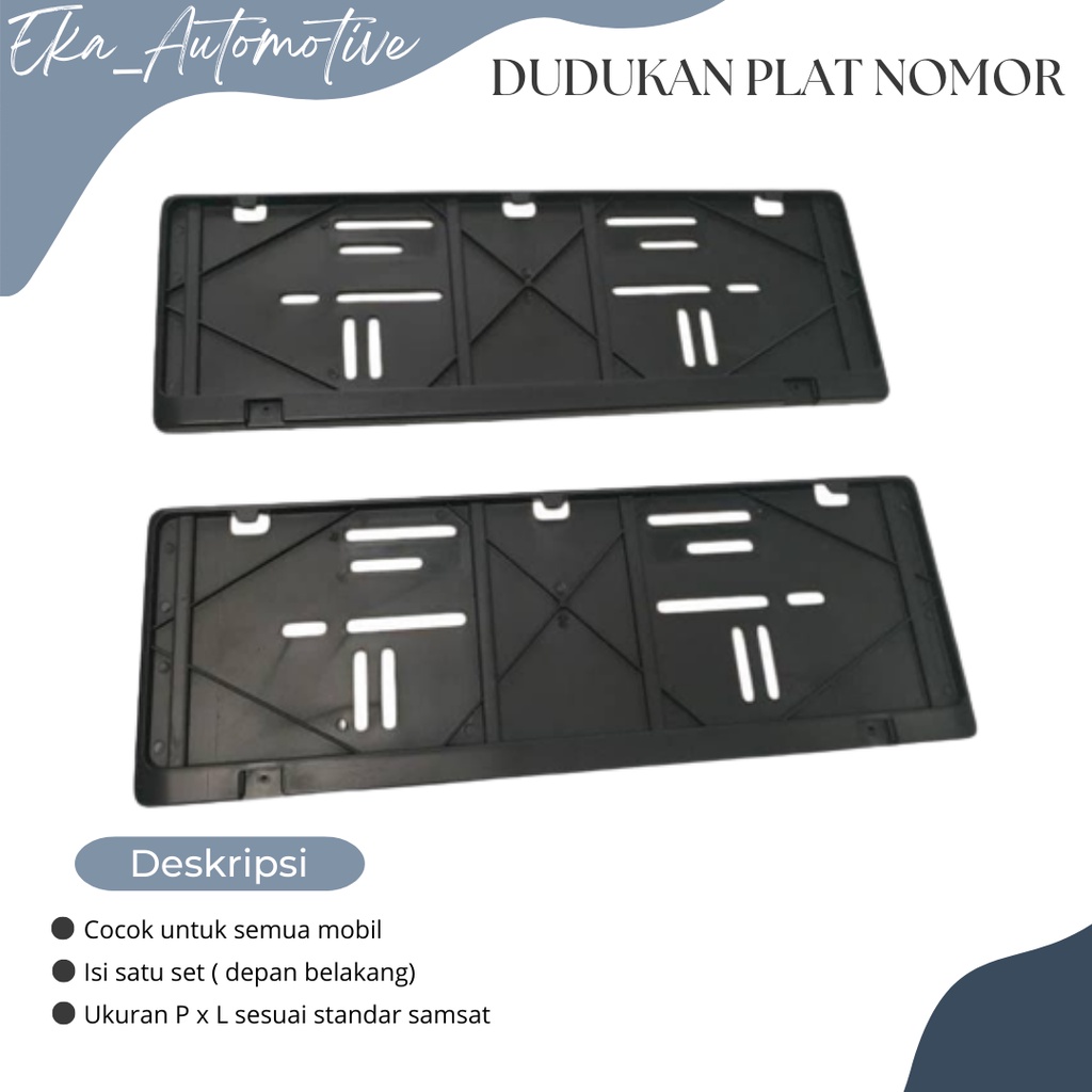 Frame Plat Nomor / Tempat Dudukan Plat Mobil / Cover Plat Nomor 2 PCS