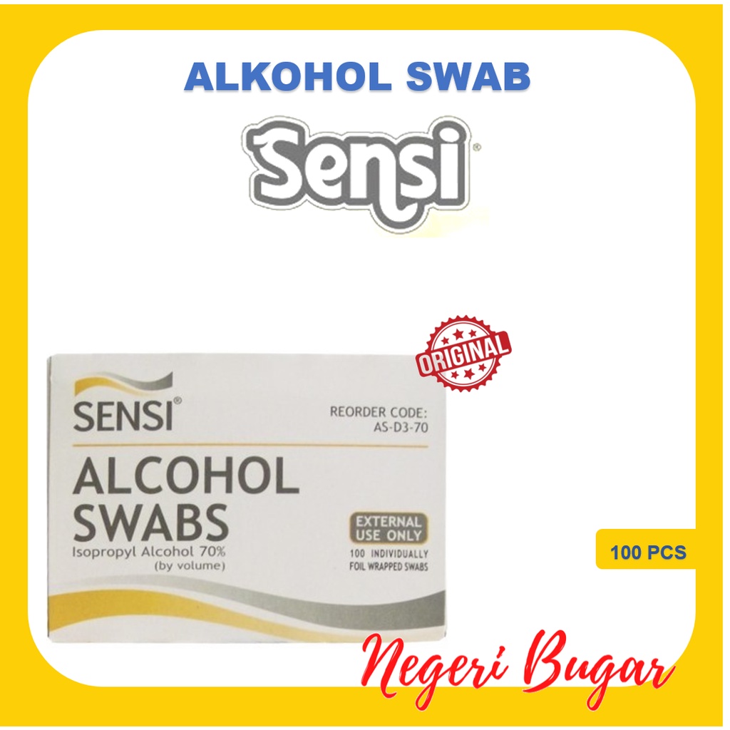 Alkohol Swab SENSI / Sensi Alkohol Swab / Tisu Alkohol 70%
