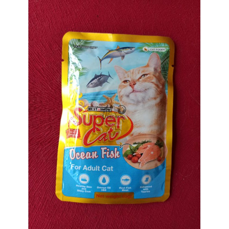 super cat pouch wet food makanan kucing