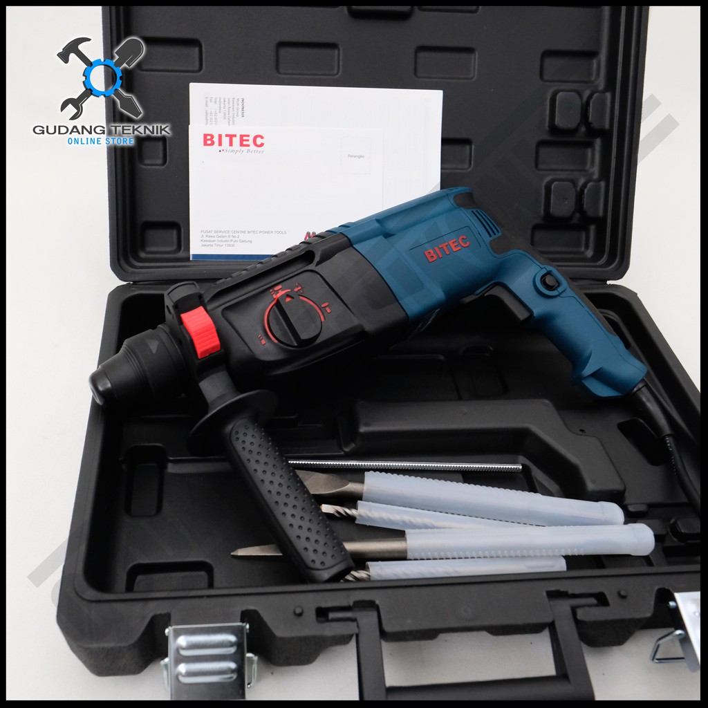 Rotary Hammer Bitec HM 2-24 DRE - Mesin Bor Bobok Beton 24mm