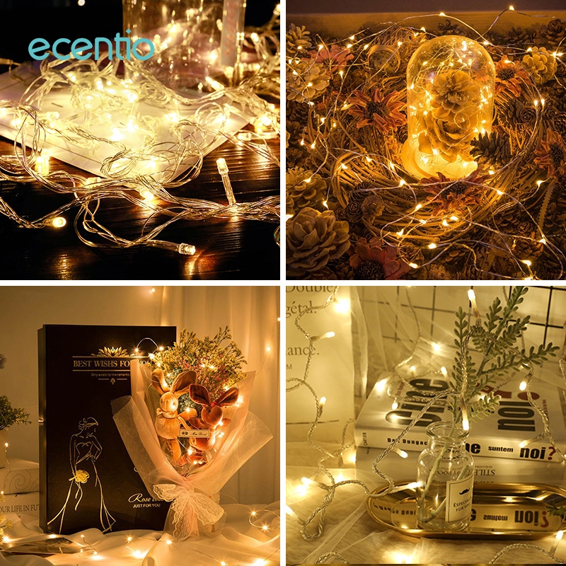 

Ecentio 3M/lampu Hias 100 LED String Lights Waterproof Lampu Natal/Lampu Taman