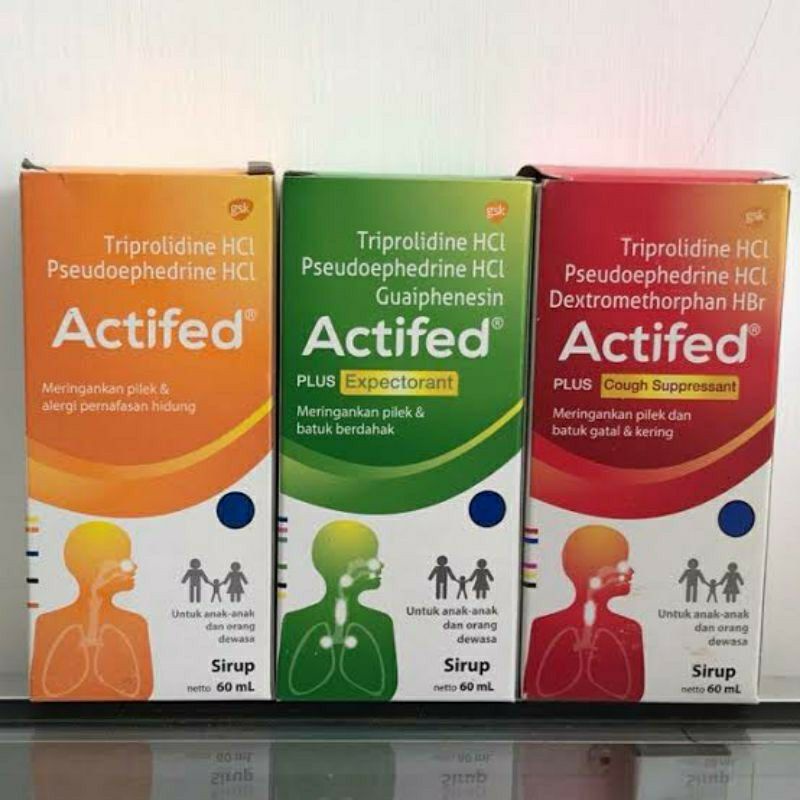 Actifed Obat Batuk Kering, Berdahak, Pilek