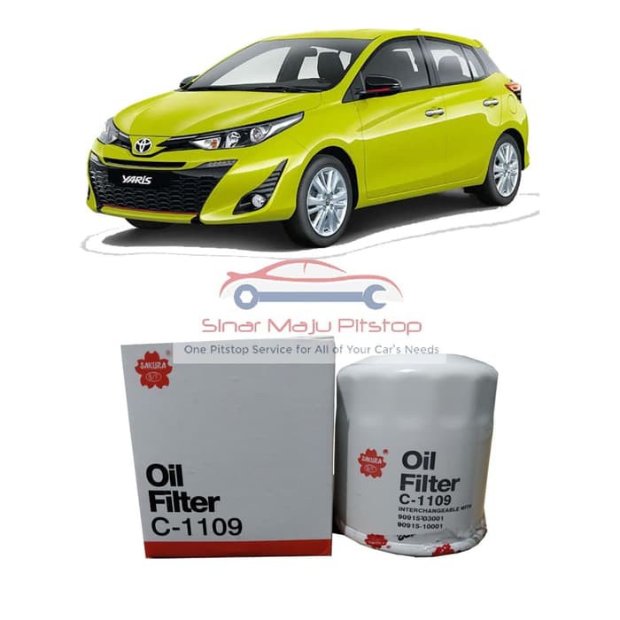 Sakura C-1109 Oil Filter - Filter Oli Mobil TOYOTA YARIS & TOYOTA VIOS & TOYOTA SIENTA