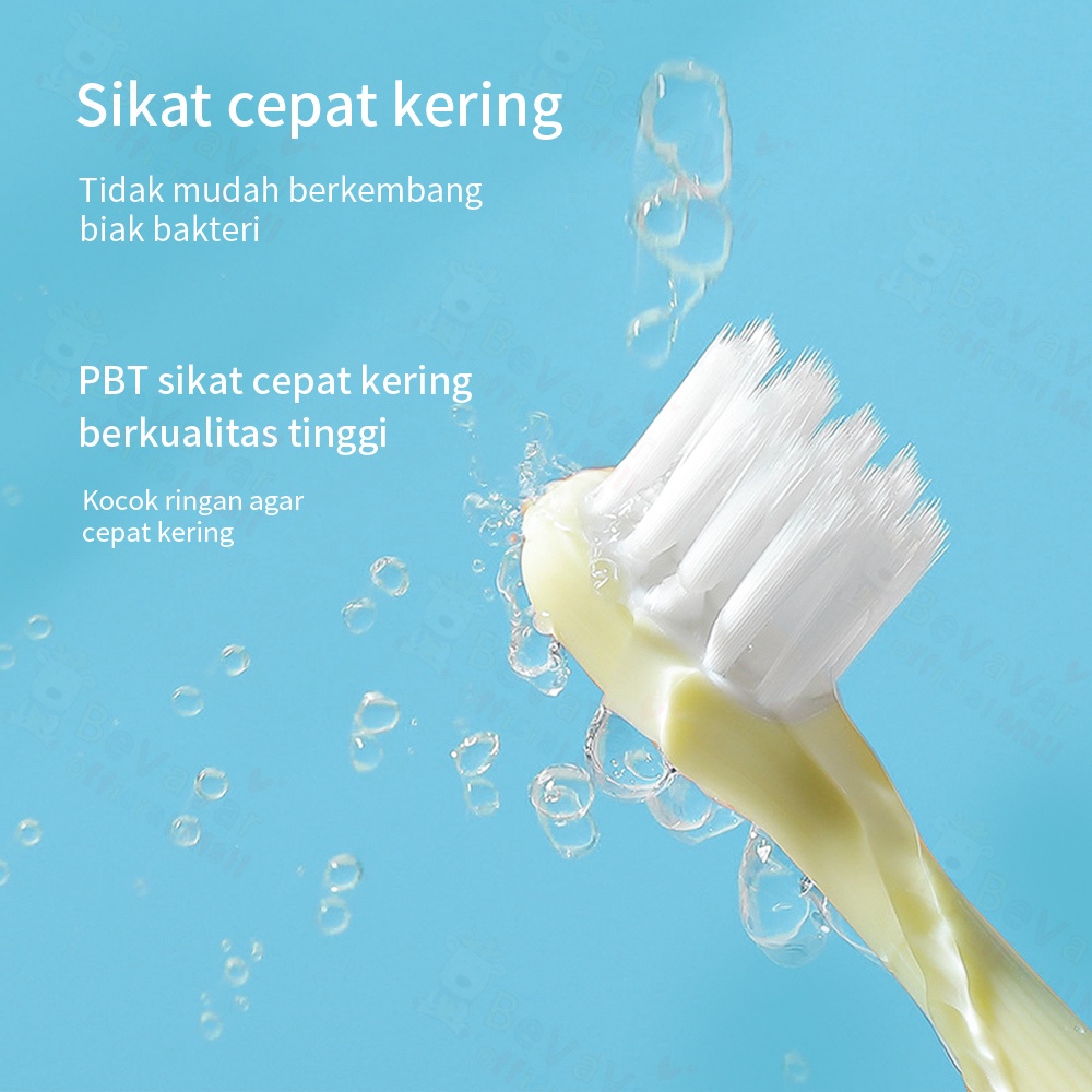 BEVAVAR 3Pcs Sikat Gigi Anak  2-10 Tahun / Kids Toothbrush