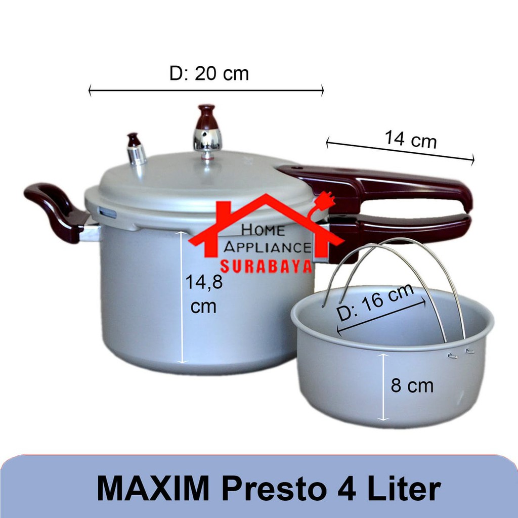 Panci Presto Pressure Cooker Maxim 4 Liter