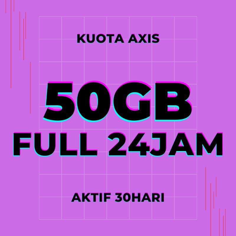 kuota isi ulang Axis 50GB 25GB