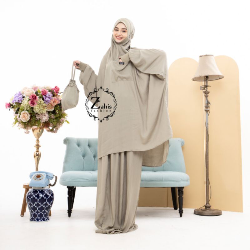 Mukena Malaysia atas bawah/ Mukena Malaysia / Mukena Malaysia Penggalan / Mukena Malaysia Potongan