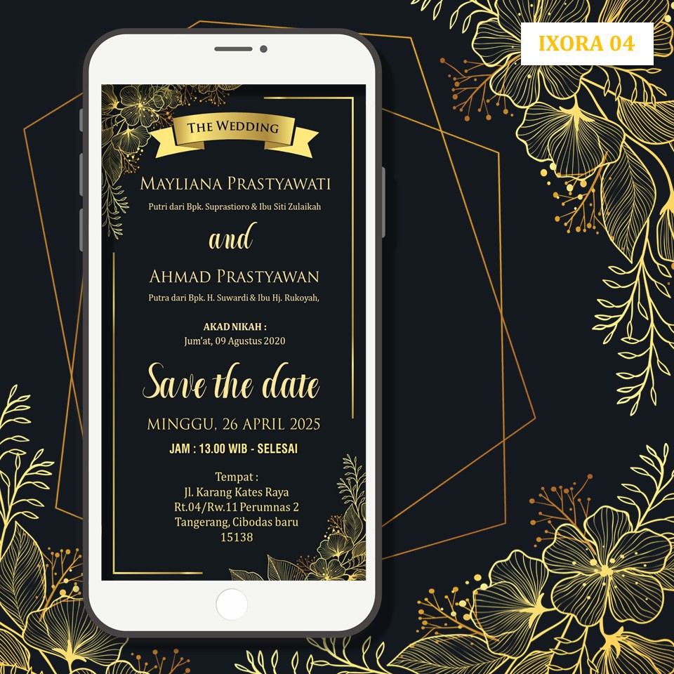 UNDANGAN PERNIKAHAN DIGITAL VIDEO MURAH ELEGAN - UNDANGAN DIGITAL IXORA 04
