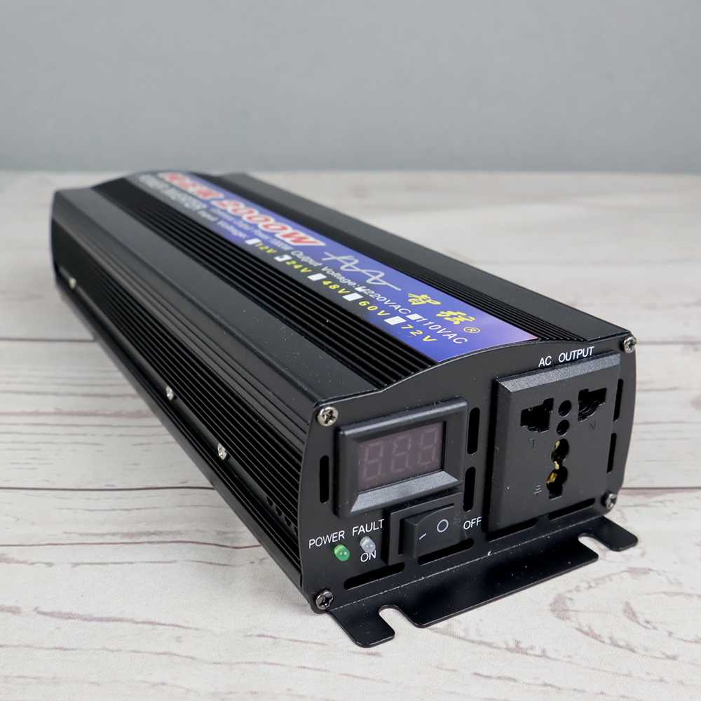 Pure Sine Wave Car Power Inverter DC24 Volts to AC220V 2000W SY2000 Suplai Perangkat Digital Berkualitas