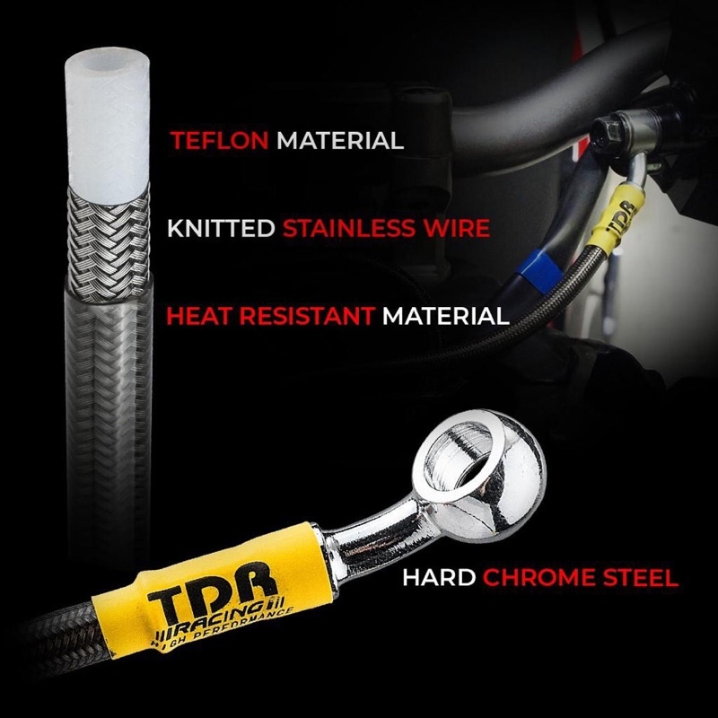 SELANG REM CAKRAM DEPAN & BELAKANG TDR ORIGINAL UNIVERSAL SCOOPY BEAT FINO