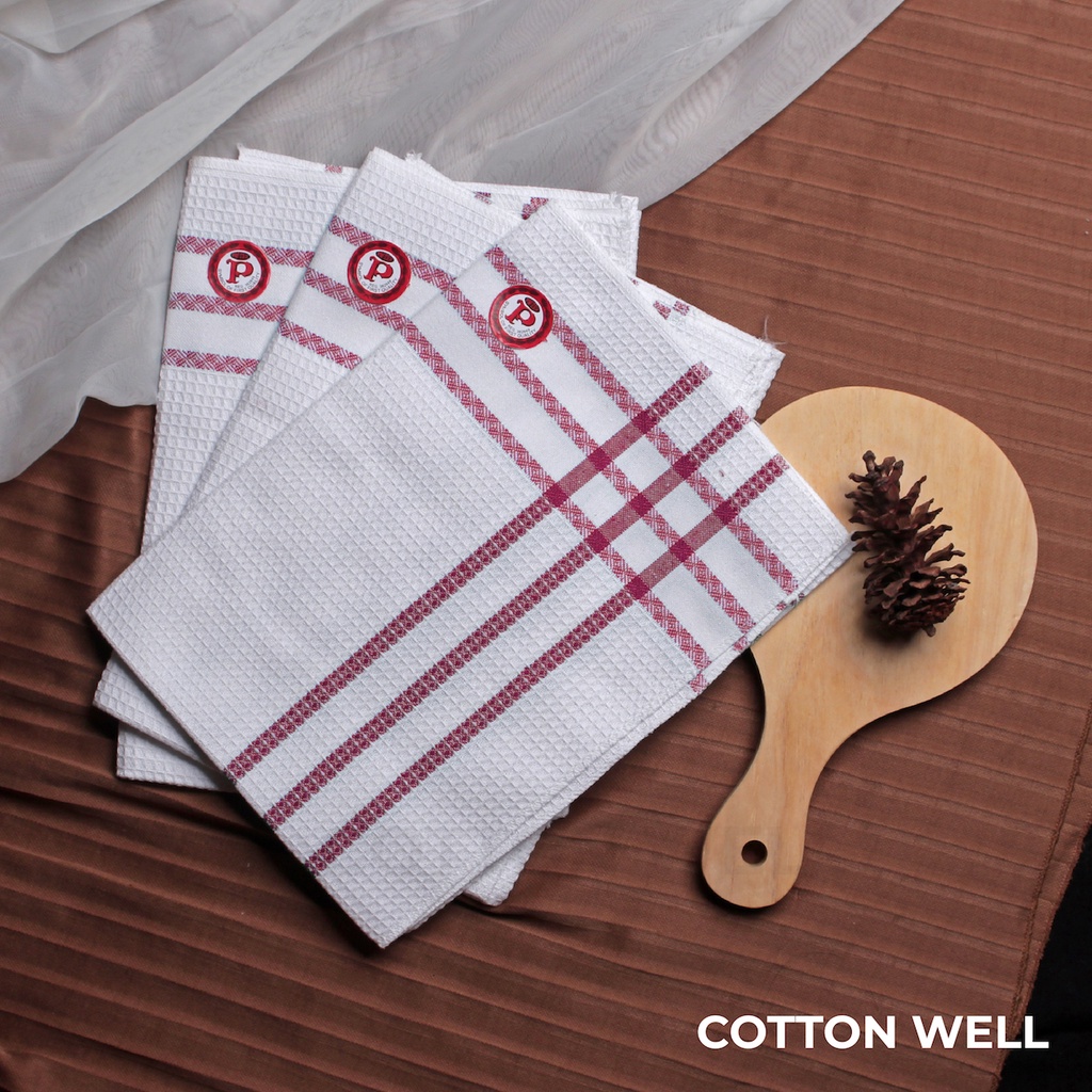 Serbet Isi 12 pcs Kain Lap Dapur isi Serbet Jumbo 61cm x 62cm Lap Gantung Lap Piring Jumbo Cotton Well Tebal Serap Air