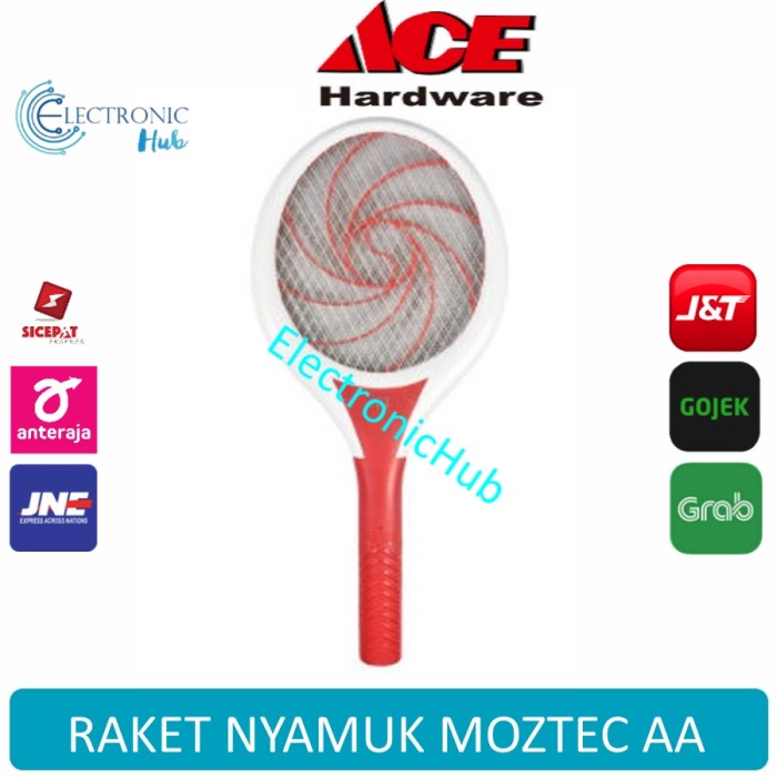 RAKET NYAMUK MOZTEC ACE HARDWARE BATERAI AA. GARANSI