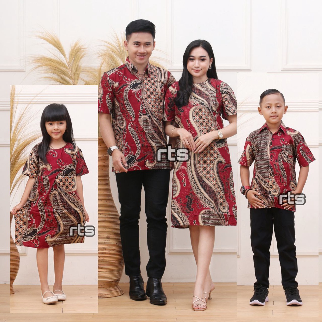 COD BISA DIBELI TERPISAH HEM DRESS BATIK SERAGAM #4 KACANGMERAH