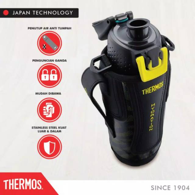 Thermos FFZ-1001F Vacuum Insulated Sport Bottle 1000ml / botol minum sport 1L