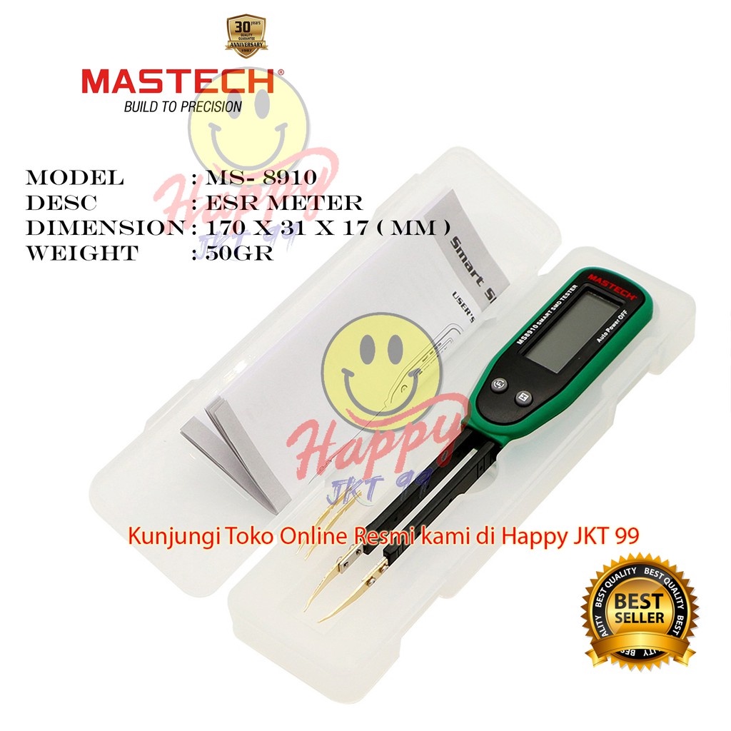 [ HAPPY JKT 99 ] SMART ESR SMD TESTER MASTECH HUAYI MS-8910 MS8910 MS 8910