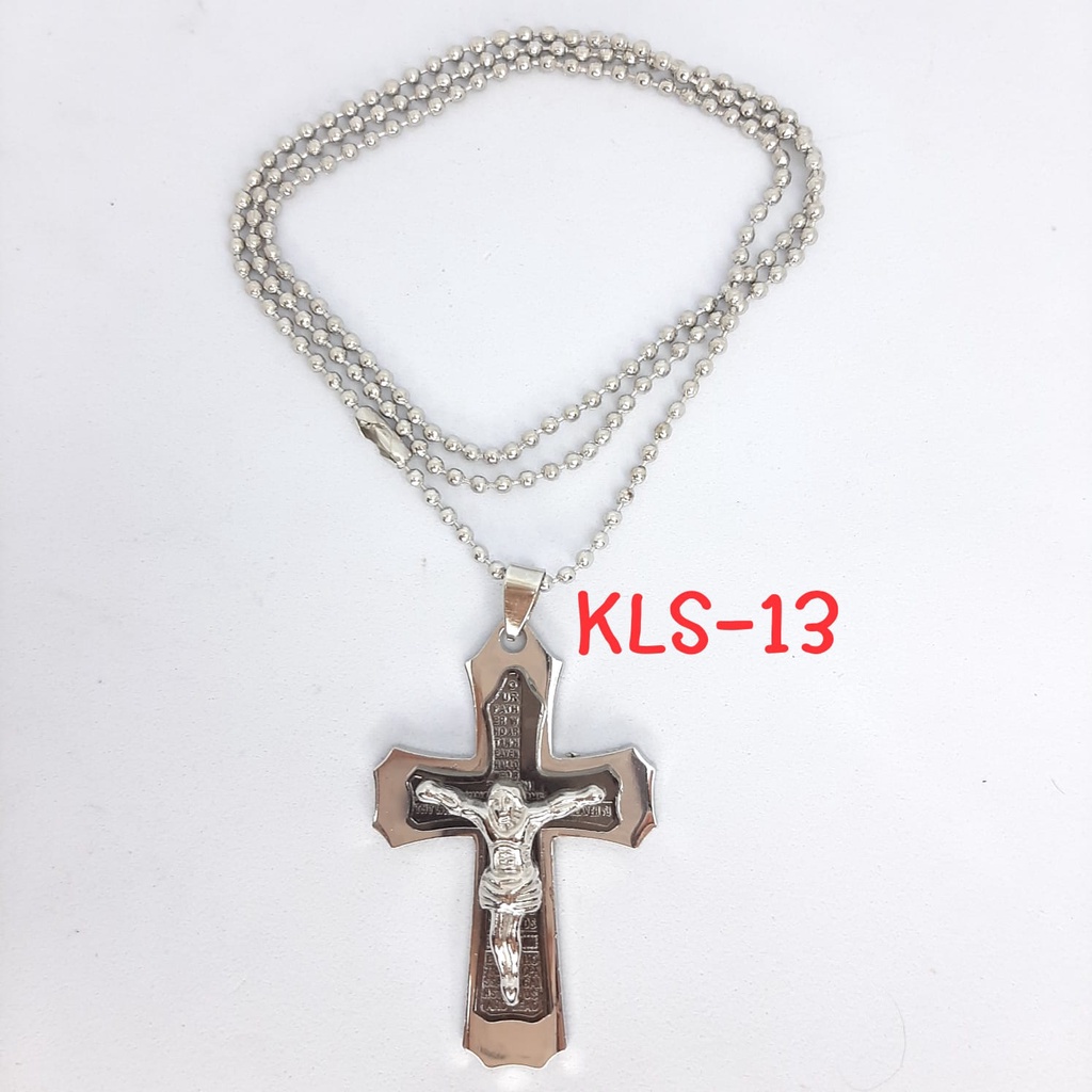 Kalung Liontin Salib Yesus / Kalung Rantai Salib Yesus