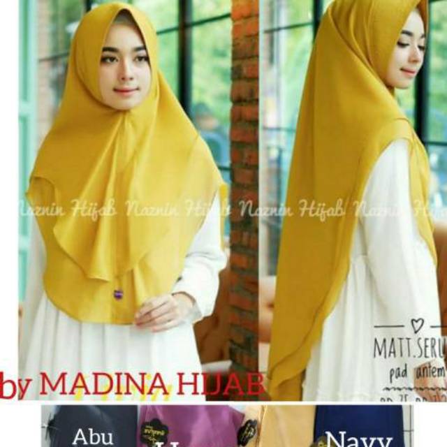 Hijab Syari 2 Layer Madina/jilbab syari/ jilbab layer/jilbab seruty babydol halus/ premium hijab