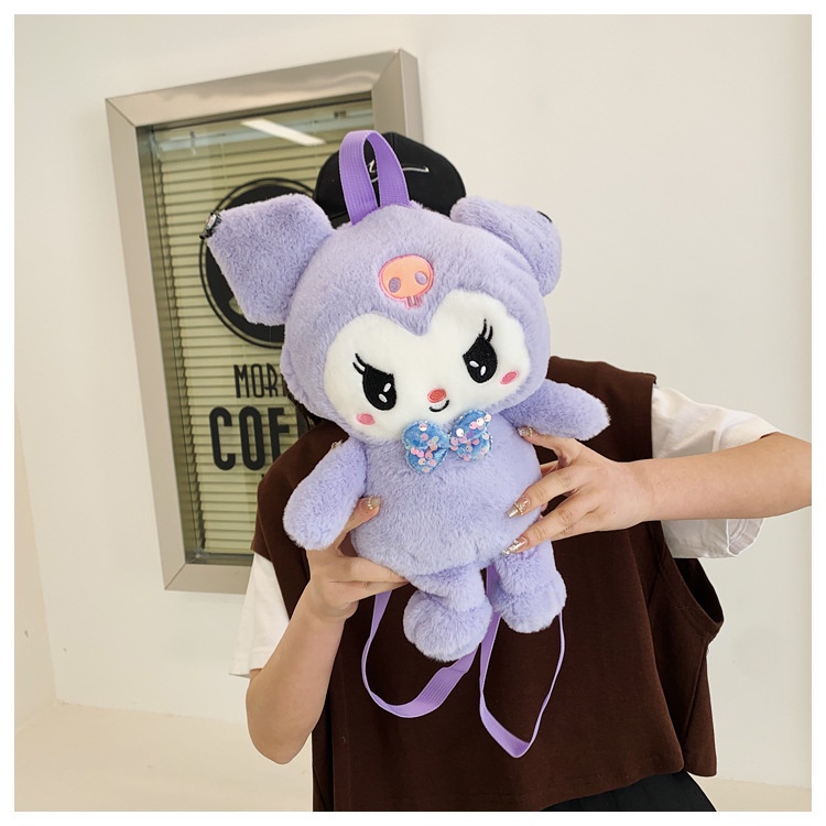 Drozenb Tas Selempang Boneka Bahan Plush Model Korea/Slingbag Boneka Lucu Model Korea/Tas Boneka Plush Korea Motif Kartun