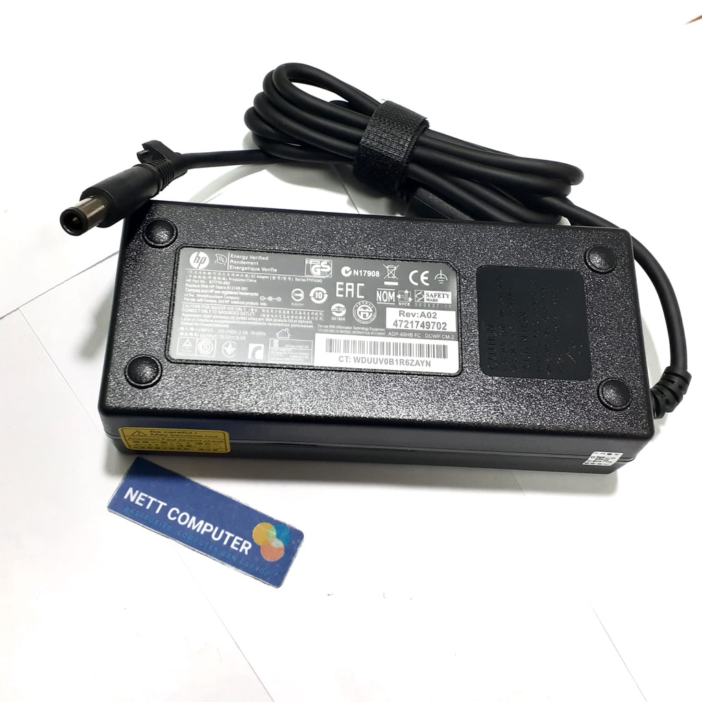 Adaptor Charger Original Laptop Hp 18.5V 6.5A TC4400 NX6320 NX7400 NX8410 NX9420 7.4*5.0mm