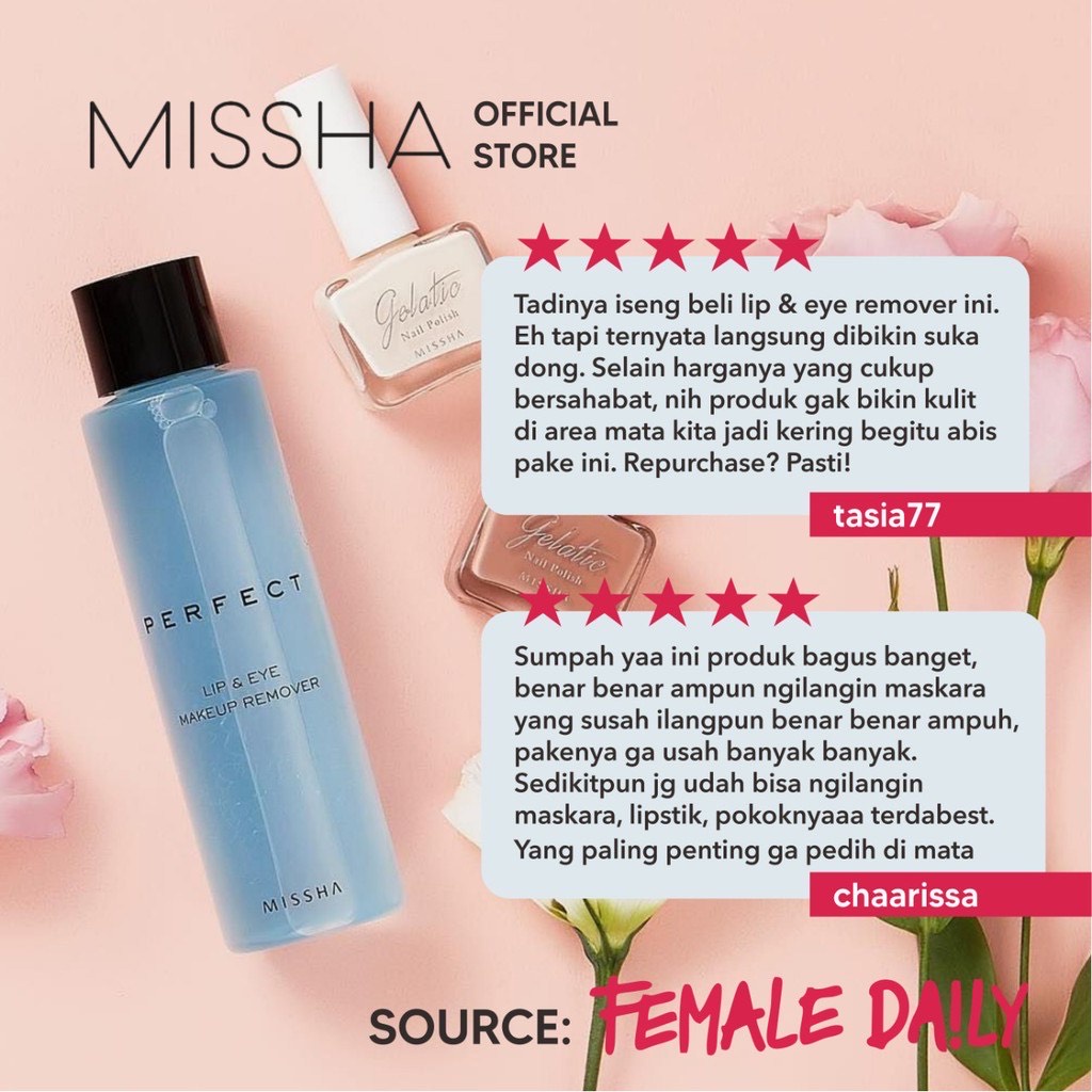 [BPOM] MISSHA Perfect Lip &amp; Eye Makeup Remover 155ml