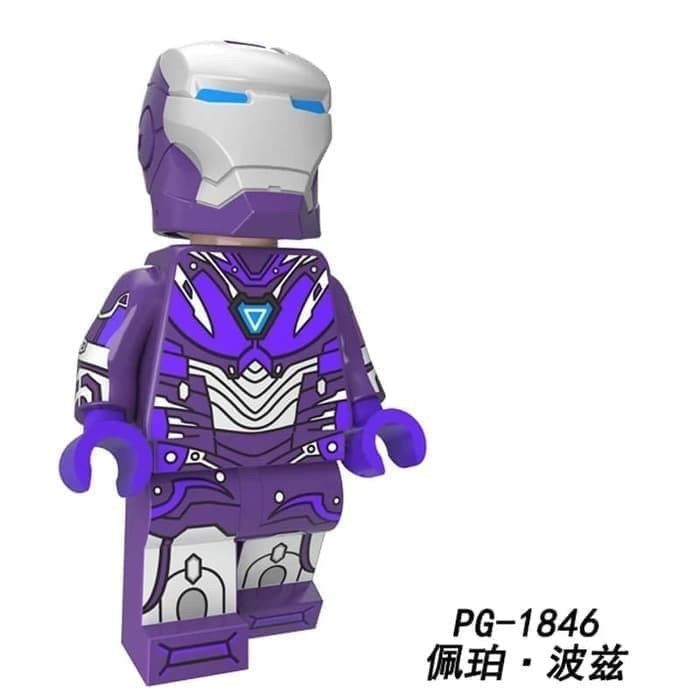 Lego Avengers Heroes PG1846 Iron Man Purple Pepper Minifigure