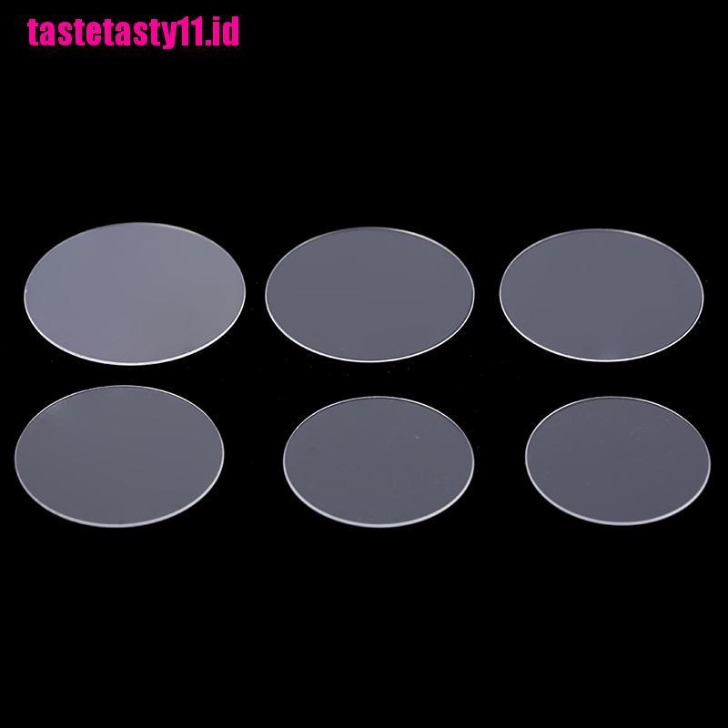 1pc Pelindung Layar tempered glass Bentuk Bulat Ukuran 30 / 31 / 34 / 35 / 36 / 38mm Untuk Jam Tangan