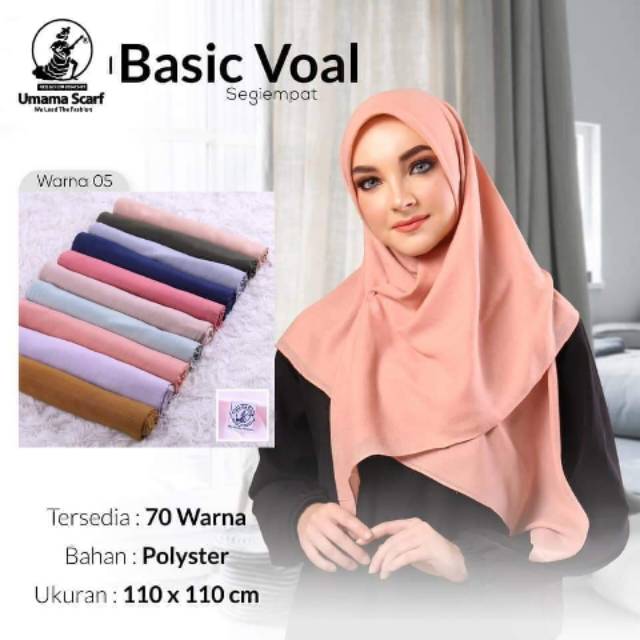 UMAMA BASIC VOAL(Hitam,putih,dongker,abu)