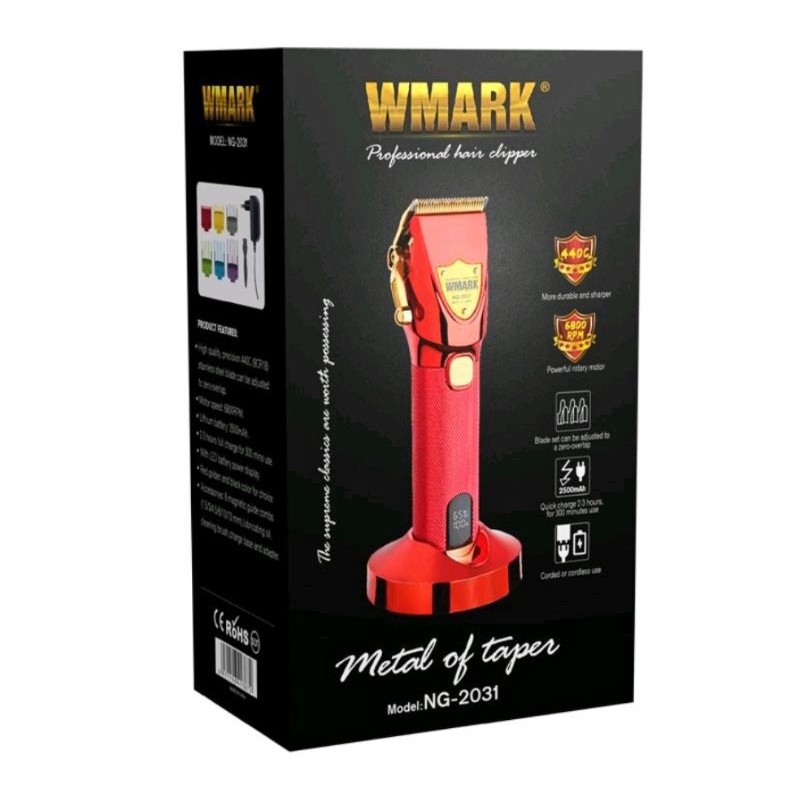 Clipper Alat Cukur Pangkas Potong Rambut WMARK NG 2031 Warna Gold