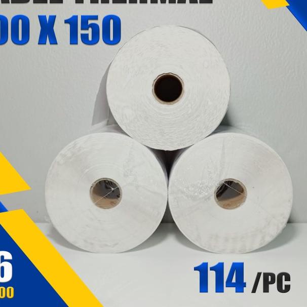

♩ 100 x 150 Thermal Label Direct Bare 100x150 isi 500 pcs ukuran A6 ◘
