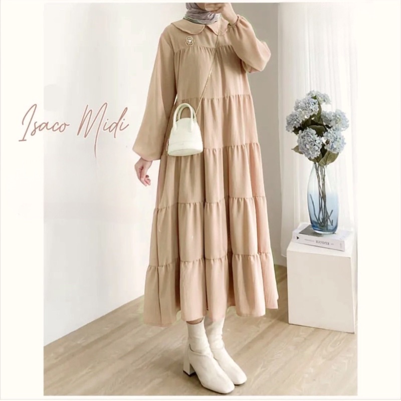 Orimoza Maxi Dress Wanita Rayon Crinkle Busui-RAISA CRINKLEMOCA102