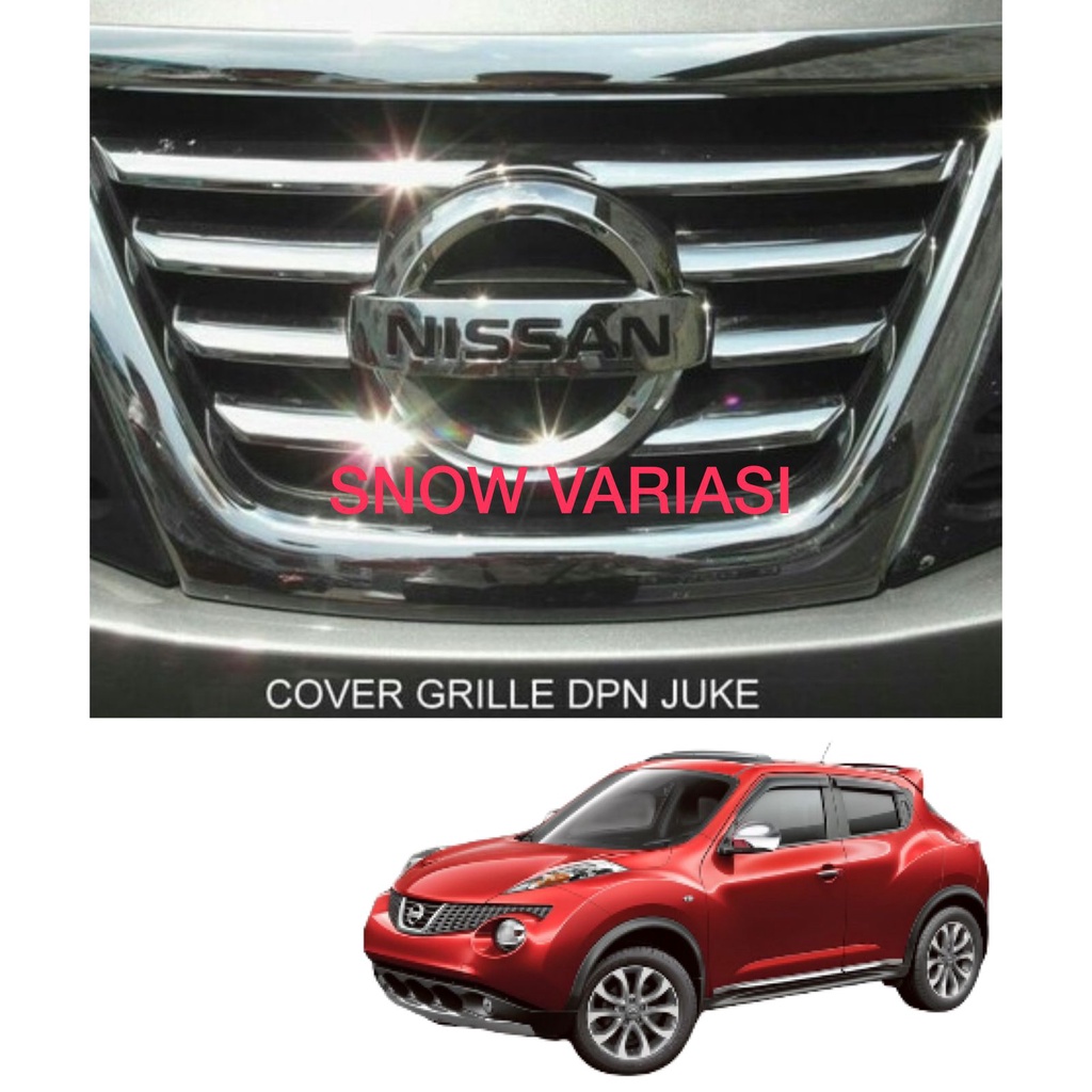 List Grill Depan Tengah Nissan Juke Front Grille Middle Cover Chrome JSL