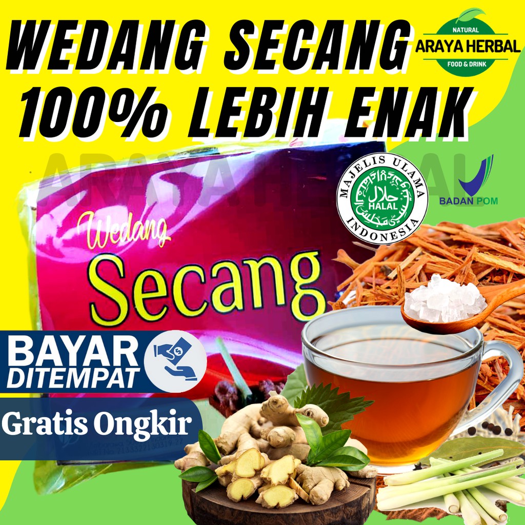 

Wedang Jahe Kayu Secang / Jamu Madura Rempah Rempah Herbal Kondang Food