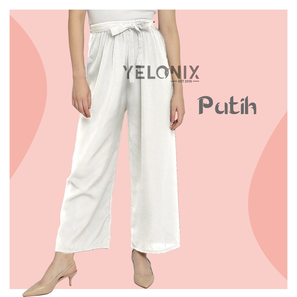 CELANA PANJANG NAOMI KULOT RIBON TALI WOLFIS COLLOTES RIBBON - YELONIX